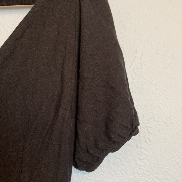 Abercrombie & Fitch Womens Size M Black Mini Smocked Back Front Cut Out Dress - Picture 6 of 13